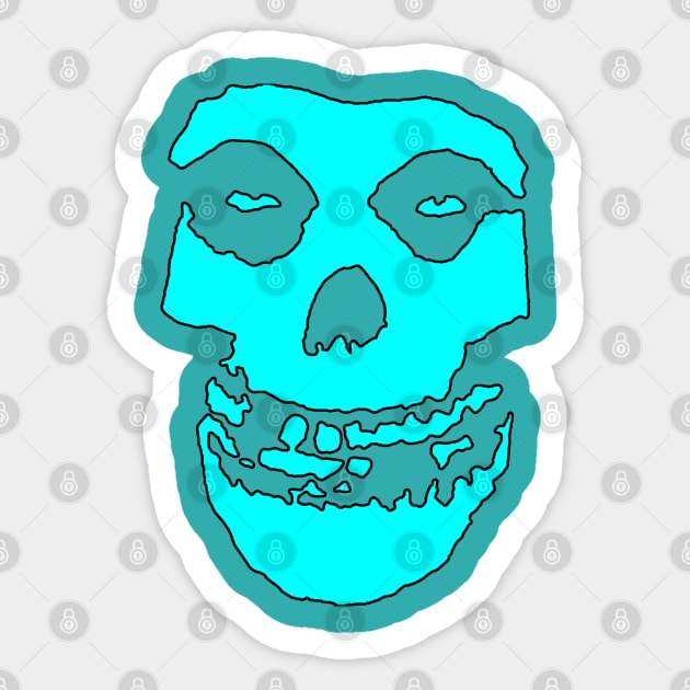 Crimson Ghost - Light Blue Solid Sticker by Controlled Chaos